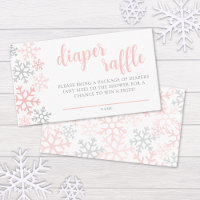 Snowflake Winter Girl Baby Shower Windelraffel