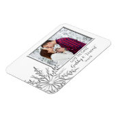 Snowflake Winter Hochzeit Save the Date Foto Magnet (Linke Seite)