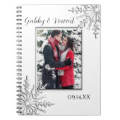Snowflake Winter Wedding Foto Notizblock (Vorderseite)