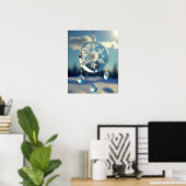 Snowflake Winter Wedding Ornament Poster (Heimbüro)