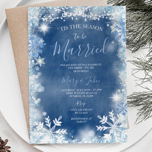 Snowflake Winter Weihnachtsgrün Blumenzwiebeln Einladung