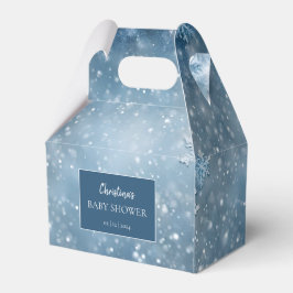 Snowflake Winter Wonderland Baby Dusche Blau Geschenkschachtel
