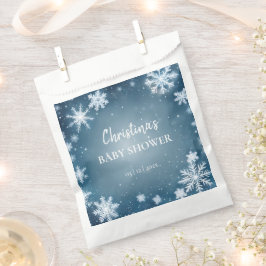 Snowflake Winter Wonderland Baby Dusche Blau Geschenktütchen