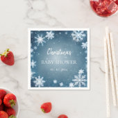Snowflake Winter Wonderland Baby Dusche Blau Serviette (Beispiel)