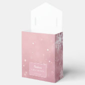 Snowflake Winter Wonderland Babydusche Rosa Geschenkschachtel (Geöffnet)