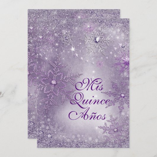 Snowflake Winter Wonderland Einladungen (Vorne/Hinten)