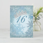 Snowflake Winter Wonderland Einladungen (Stehend Vorderseite)