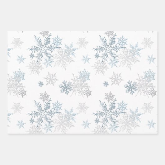 Snowflake Winter Wonderland Geschenkpapier Set (Vorderseite)