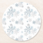 Snowflake Winter Wonderland Paper Untersetzer (Vorderseite)