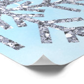 Snowflake Winter Wonderland Willkommen Zeichen Poster (Ecke)