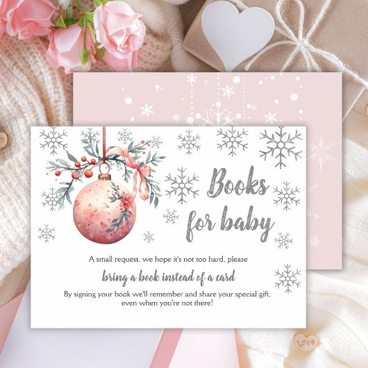 Snowflake Winterbücher für Babyverpackungskarten Begleitkarte
