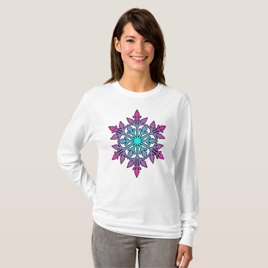 SNOWFLAKE Wintersport, Snowboard, Ski, Wetter T-Shirt (Vorne ganz)