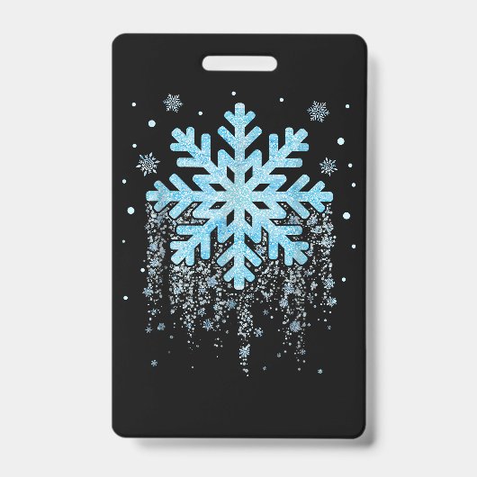 Snowflake Winterweihnachtsfest Ausweis (Vorderseite)