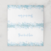 Snowflake Winterweihnachtsfest Geburtstagsfeier Pl Platzkarte (Außenseite Aufgefaltet)