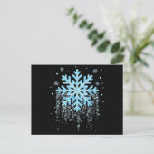 Snowflake Winterweihnachtsfest Postkarte (Stehend Vorderseite)