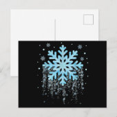 Snowflake Winterweihnachtsfest Postkarte (Vorne/Hinten)