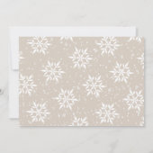 Snowflake Woodland Animals Kinderdusche Einladung (Rückseite)