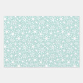 Snowflake Wrapping Paper Flat Sheet Set 3 Geschenkpapier Set (Vorderseite 3)
