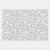 Snowflake Wrapping Paper Flat Sheet Set 3 Geschenkpapier Set (Vorderseite 2)