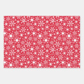 Snowflake Wrapping Paper Flat Sheet Set 3 Geschenkpapier Set (Vorderseite)