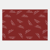 Snowflake Wrapping Paper Flat Sheet Set 3 Geschenkpapier Set (Vorderseite 2)