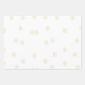 Snowflake Wrapping Paper Flat Sheet Set 3 Geschenkpapier Set (Vorderseite)