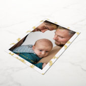 Snowflake Wreath Christmas Modern Custom Photo  Folieneinladung (Gedreht)