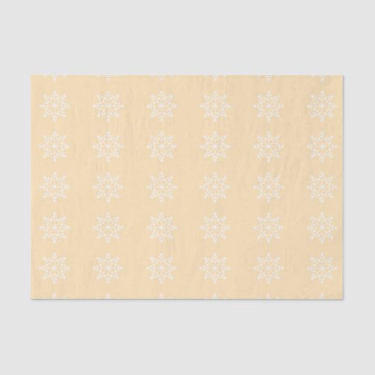 Snowflake Xmas Design Peach Holiday Weihnachten Seidenpapier (Vorderseite)