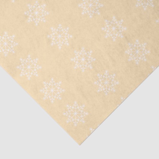Snowflake Xmas Design Peach Holiday Weihnachten Seidenpapier (Ausschnitt)