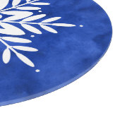 Snowflake Zeichnend 2, Indigoblau Schneidebrett (Ecke)