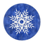 Snowflake Zeichnend 2, Indigoblau Schneidebrett (Vorderseite)