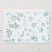 Snowflake zum Geburtstag Einladung - Winter Oneder (Rückseite)