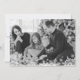 SnowflakeCustom Photo Merry and Bright Christmas Feiertagskarte