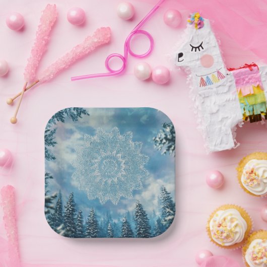 SnowFlakeFrost Pappteller (Party)