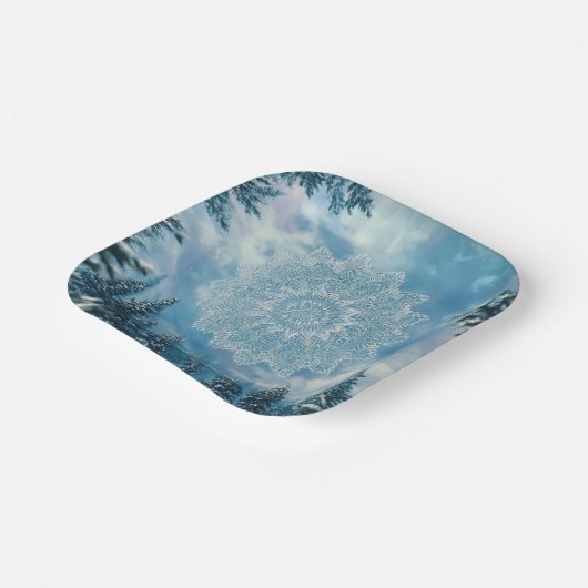 SnowFlakeFrost Pappteller (Gewinkelt)
