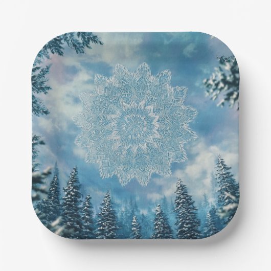 SnowFlakeFrost Pappteller (Vorderseite)