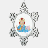 SnowflakeOrnament : Herr Jesus Christus Schneeflocken Zinn-Ornament (Rechts)
