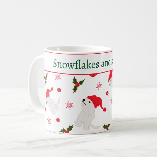 Snowflakes and snuggles kaffeetasse (Vorderseite Links)