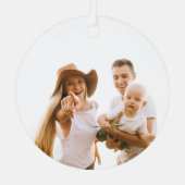 Snowflakes Baby's erster Weihnachtsskriptname Ornament Aus Metall (Rückseite)