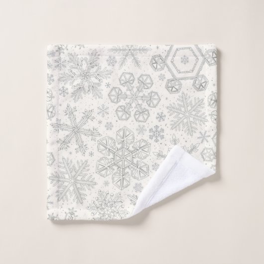 Snowflakes Badhandtuch Set (Waschlappen)