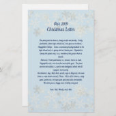 Snowflakes Blue Family Weihnachtsbriefpapier Briefpapier (Vorne/Hinten)