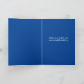 Snowflakes Blue Happy Hanukkah Karte (Innenseite)