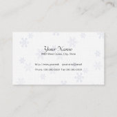 Snowflakes Business Card Template Führungskraft Li Visitenkarte (Rückseite)