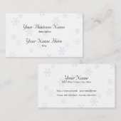 Snowflakes Business Card Template Führungskraft Li Visitenkarte (Vorne/Hinten)