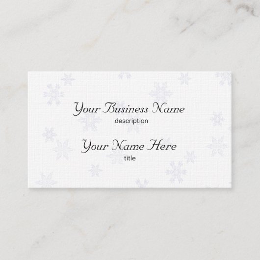 Snowflakes Business Card Template Führungskraft Li Visitenkarte (Vorderseite)