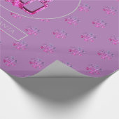 Snowflakes Candles Holly Lavendel Lila Weihnachten Geschenkpapier (Ecke)