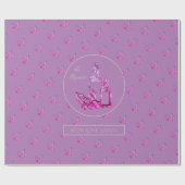 Snowflakes Candles Holly Lavendel Lila Weihnachten Geschenkpapier (Flach)