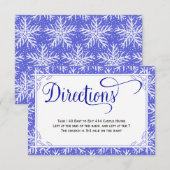 Snowflakes Country Wedding Directors Card Begleitkarte (Vorne/Hinten)