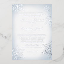 Snowflakes Dusty Blue Wedding Silver