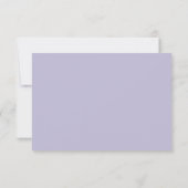 Snowflakes dusty lavender winter wedding RSVP Karte (Rückseite)